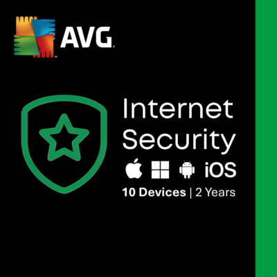 AVG Internet Security (Multi-Device) 10 Devices 2 Years